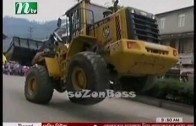 One construction truck dancing in GANGNAM style