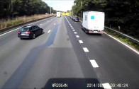 Car vs truck crash E40 Aalter (Belgium)