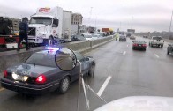 Massive Black Ice Accident, Worcester, Mass