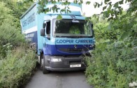 HGV gets stuck