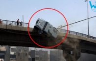 Best truck falls off bridge compilation