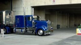 Trucks Leaving The Great American Trucking Show