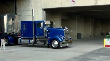 Trucks Leaving The Great American Trucking Show